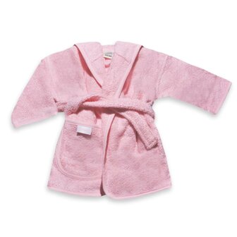 Baby badjas licht roze